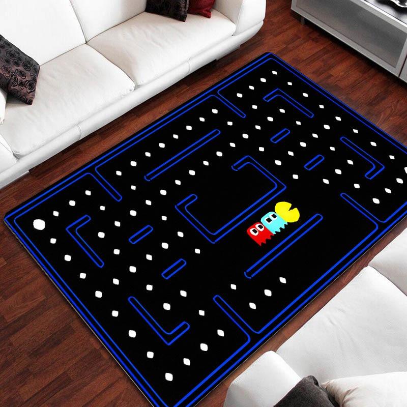 Ковер с мультяшным принтом Pac-Man, детский игровой ковер для гостиной, спальни, красивый ковер, нескользящий коврик, реквизит для фотосъемки