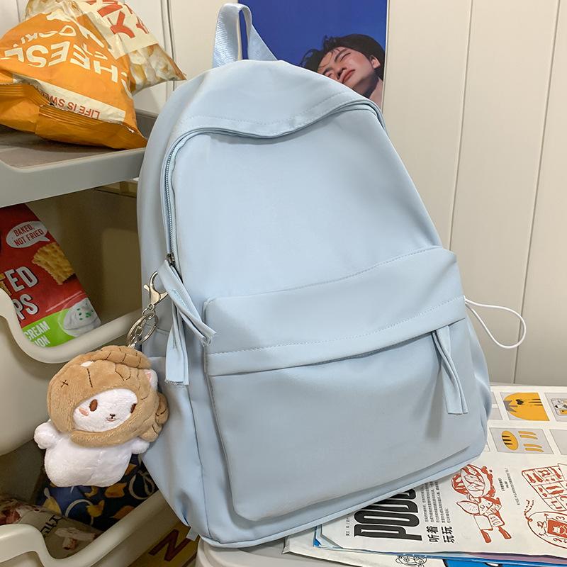 Children's Elementary School Students Junior High School Students College Students Backpacks Solid Color Shoulders