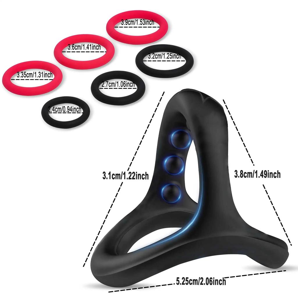 Soft Silicone Penis Cock Ring Delay Ejaculation Ball Scrotum Stretcher Adjustable Semen Sleeve Rings SM Bondage Sex Toy for Men