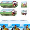 51pcs Lion King Party Tableware Include Tablecloth Plates Napkins Cups 10 Guests