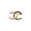 Chanel [24P Новинка] Брошь с логотипом Double C Женская Золотая, Белая и Черная
