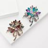 Retro Alloy Rhinestone Hand Bouquet Brooch Temperament Versatile Women'S Clothing Corsage Jewelry Pin