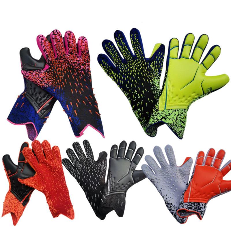 1 Pair Professional Football Goalkeeper Gloves Latex Non-slip Wear-resistant Breathable Gloves For