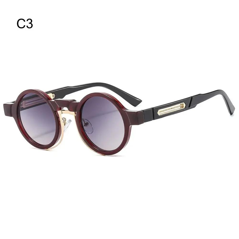UV400 Round Frame Round Sunglasses Small Y2K Punk Sun Glasses UV400 Protection Eyewear for Women & Men