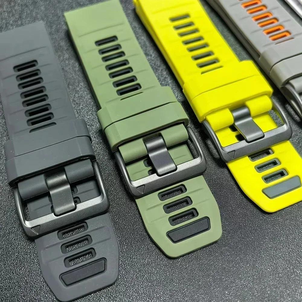 Силиконовый ремешок QuickFit для часов Garmin Fenix с металлической пряжкой - Различные цвета