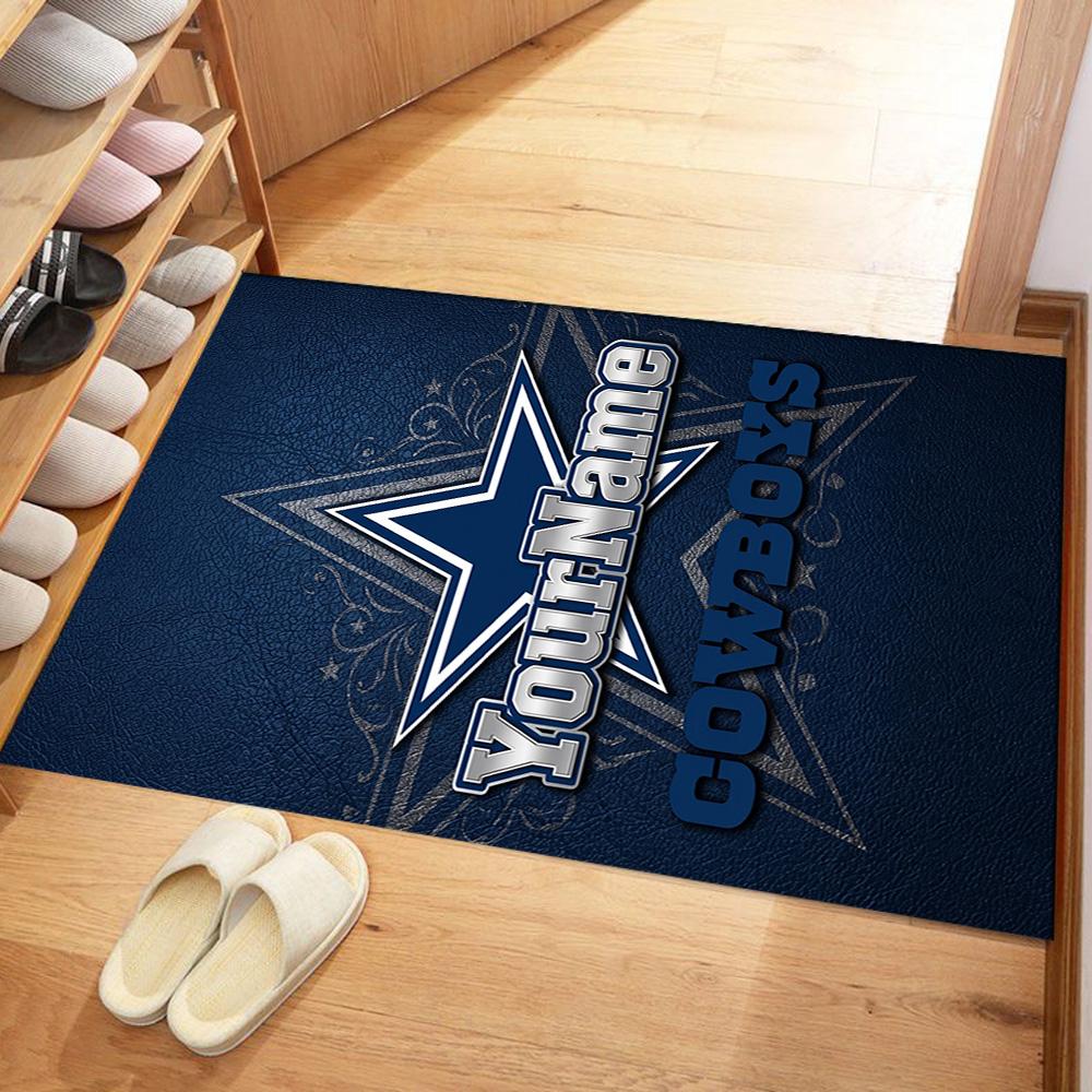 Dallas Personalized Text Floor Mat Perfect for Balcony Study room Decorate room Hallway Anti-slip Rug Office home decor Best for Christmas