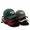 Винтажная Вышитая Бейсболка Однотонная Хлопковый Твил Регулируемая Кепка Snapback Унисекс Спортивная Кепка для Путешествий