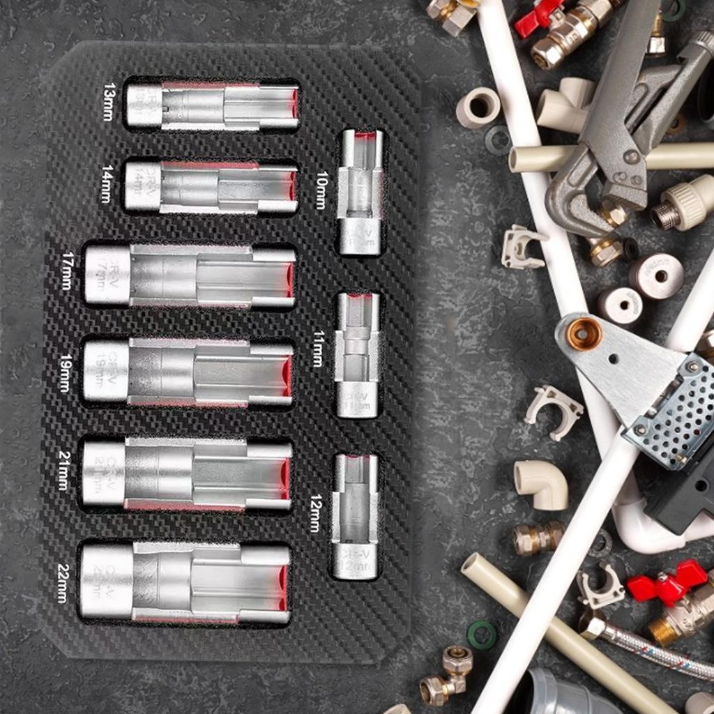 9 шт./набор Ключ для масляной трубки Инструмент для снятия Автомобильный набор для снятия датчика давления масла Набор торцевых головок для кислородного датчика для автомобиля