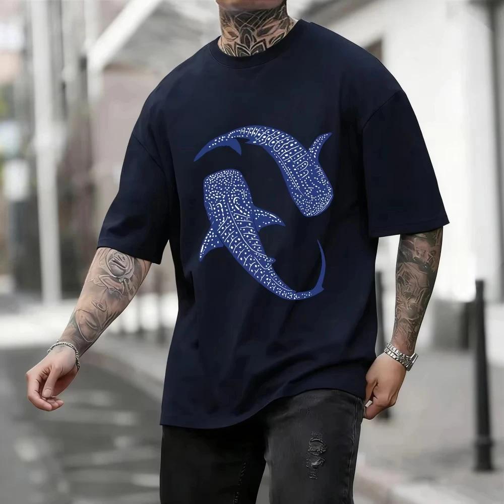 Protecting Marine Life Unisexs Womens Pure Cotton TShirt Casual Short Sleeved Cotton Sportswear Summer Round Neck Sweatshirt