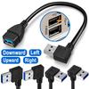 Высокоскоростной USB 3.0 A Male на A Female Угловой 90 градусов (вправо/влево/вверх/вниз) Удлинительный кабель Адаптер Шнур USB-кабели Шнур