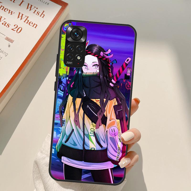 Чехол Nezuko Kamado Demon Slayer для Xiaomi Redmi Note 11 Pro 8 9 11S 10S 9S Note 10 Pro, чехол для Redmi 10 10C 9A 9C