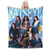 Супер теплые пледы Мальчик Девочка Пикник Глаз кошки K-pop Музыкальный плед Фланелевая покрывало для дивана кресла Пушистое покрытие для дивана-кровати