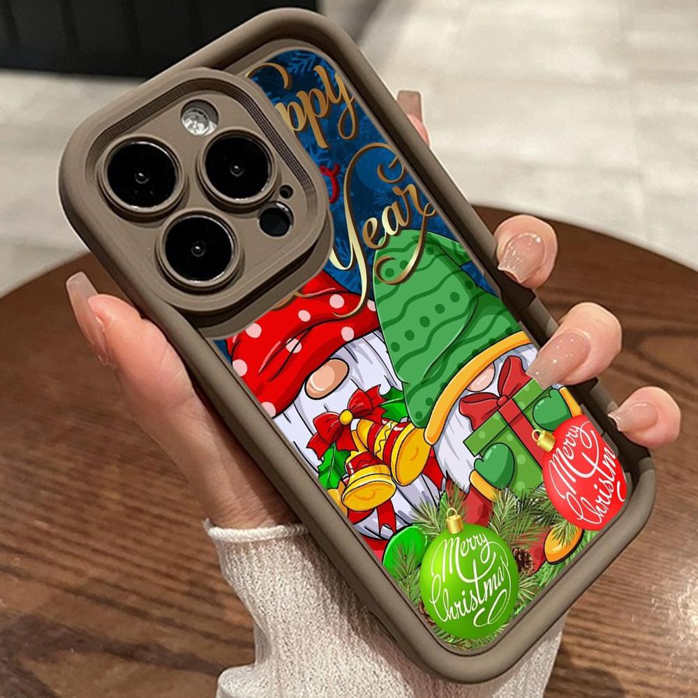 Чехлы для телефонов Ae119 Merry Christmas Santa art design для iPhone 16 14 13 11 Pro Max 15 7 8 6 Plus 12 mini XR XS Max SE Angel Eye Ladder Protective Cover