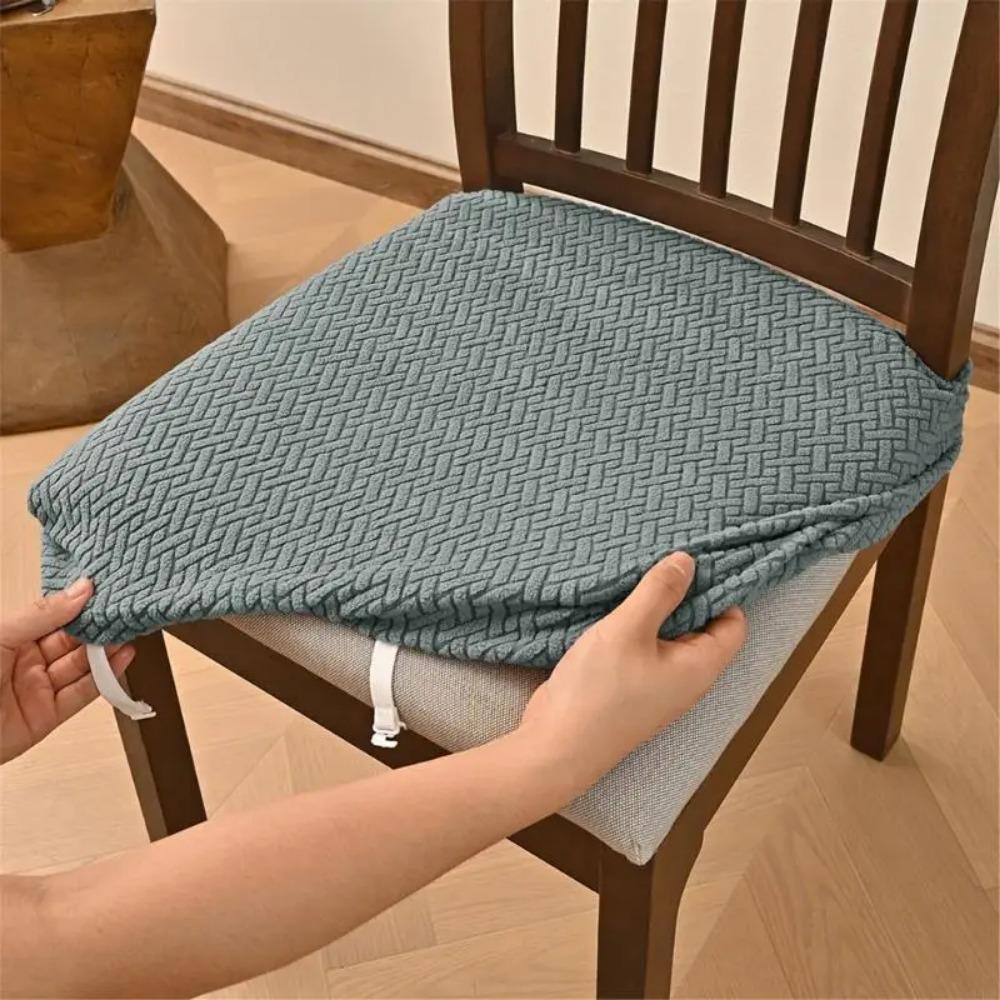 Soft Chair Cushion Cover Elastic Chair Slipcover Simple Dining Chair Cover For Office Home Seats