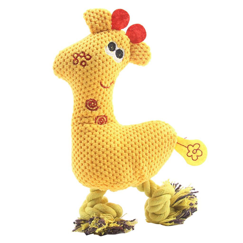 Милый плюшевый жираф, веревка, домашние животные, маленькие собаки, пищащие интерактивные игрушки, куклы-олени, щенок, играющий, жевательная игрушка, аксессуары для дрессировки собак