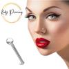KODY PIERCING Булавка для носа из белого золота 14 карат со сферической головкой - качественный пирсинг