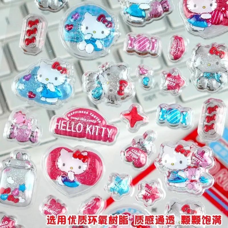Kawaii Hellokitty 3D Drop Stickers Cute Phone Case Laptop Water Bottle Decorations Stickers School Stationery Supplies