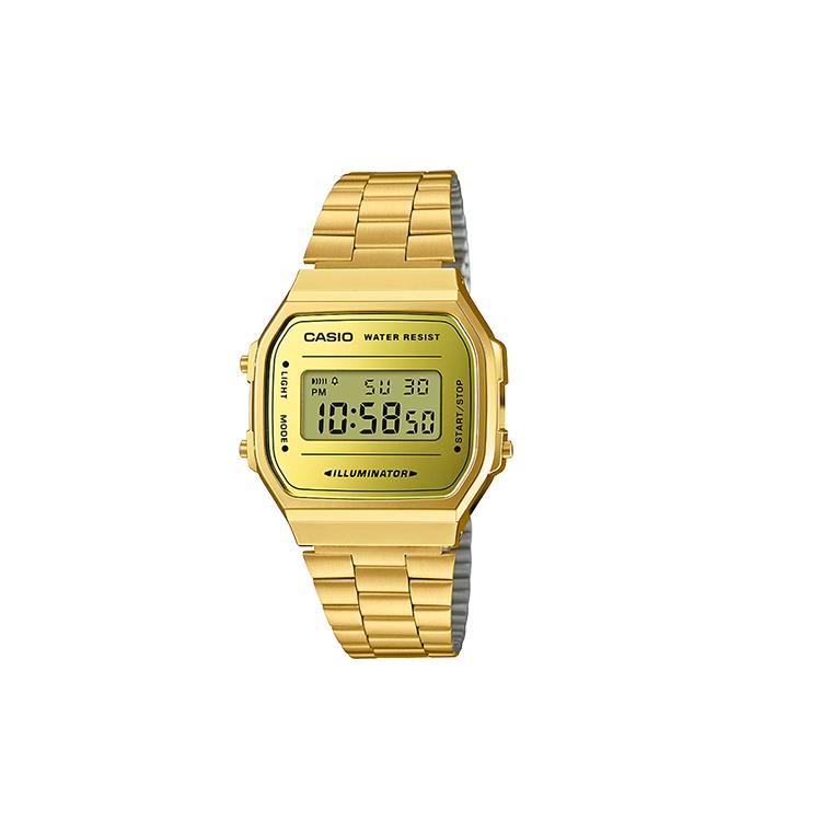 Casio Мужские часы VINTAGE Series Золотые A168WEGM-9 A168WEGM-9