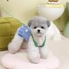 Korean Striped Pet Chest Back Traction Rope Cartoon Dog Harness Creative Pet Clothing  Pet Supplies