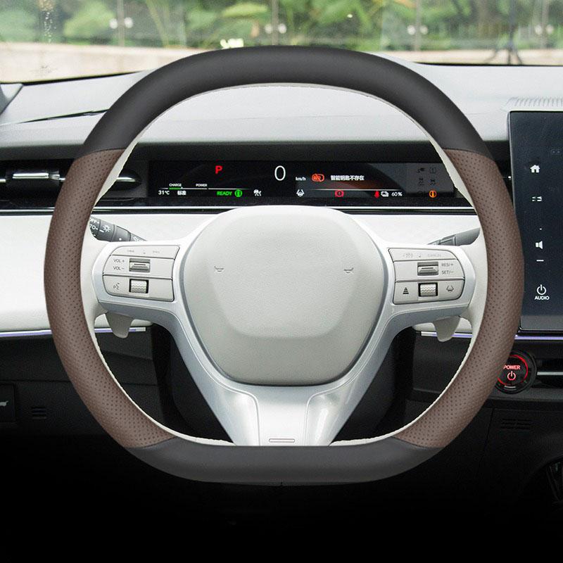 For Honda E:NS2  2024 2025 Car Steering Wheel Cover Ultra Thin Breathable Leather Non-slip Decoration Frame Accessories