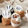 Cat Paw Floor Socks Cute Warm Winter Fuzzy Socks Thickened Stretchy Fluffy Slipper Socks for Home Bedroom Indoor Wear Sleeping
