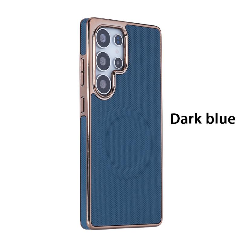 Чехол для телефона из мягкой кожи с покрытием для Samsung Galaxy S24 FE S25 Ultra S23 S22 Plus с поддержкой беспроводной зарядки и магнитным покрытием