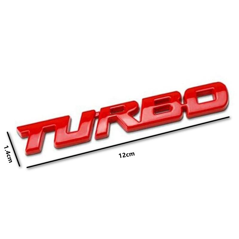 Metal Turbo Logo Sticker To Car Styling Full Body Decoration And Decals Exterior Letter Rear Trunk Emblem For Motorcycle Racing