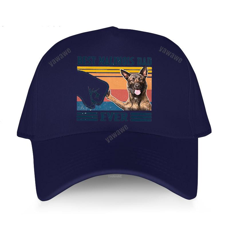 Летняя мужская брендовая кепка Yawawe Best Malinois Dad Ever, винтажная бейсболка в подарок на День отца, забавная шапка унисекс с бельгийской овчаркой