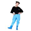 PVC Children Rain Pants Boots Half-Body Pants with Rain Boots Children Raincoat Jumpsuit  Fishing