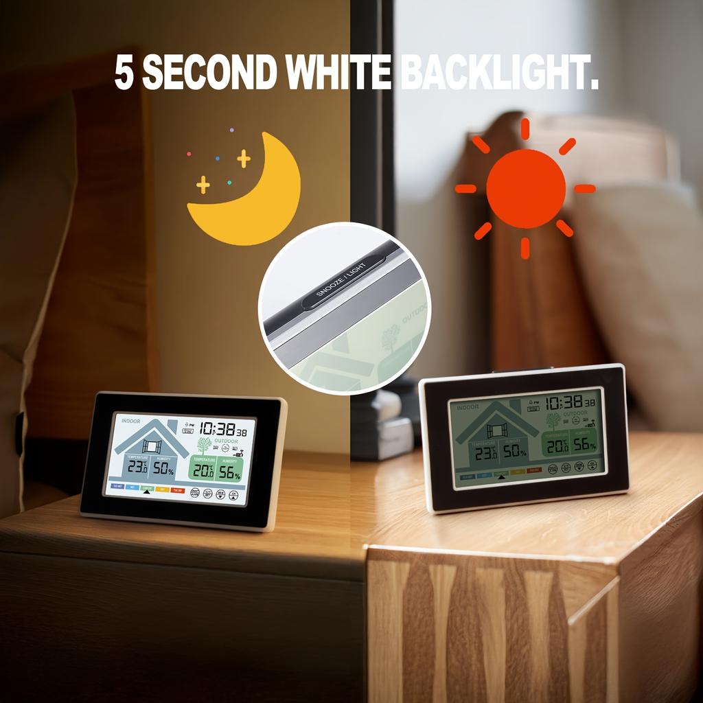 Thermometer and Hygrometer with a Switch Window Reminder, Featuring High Precision for Both Indoor and Outdoor Use