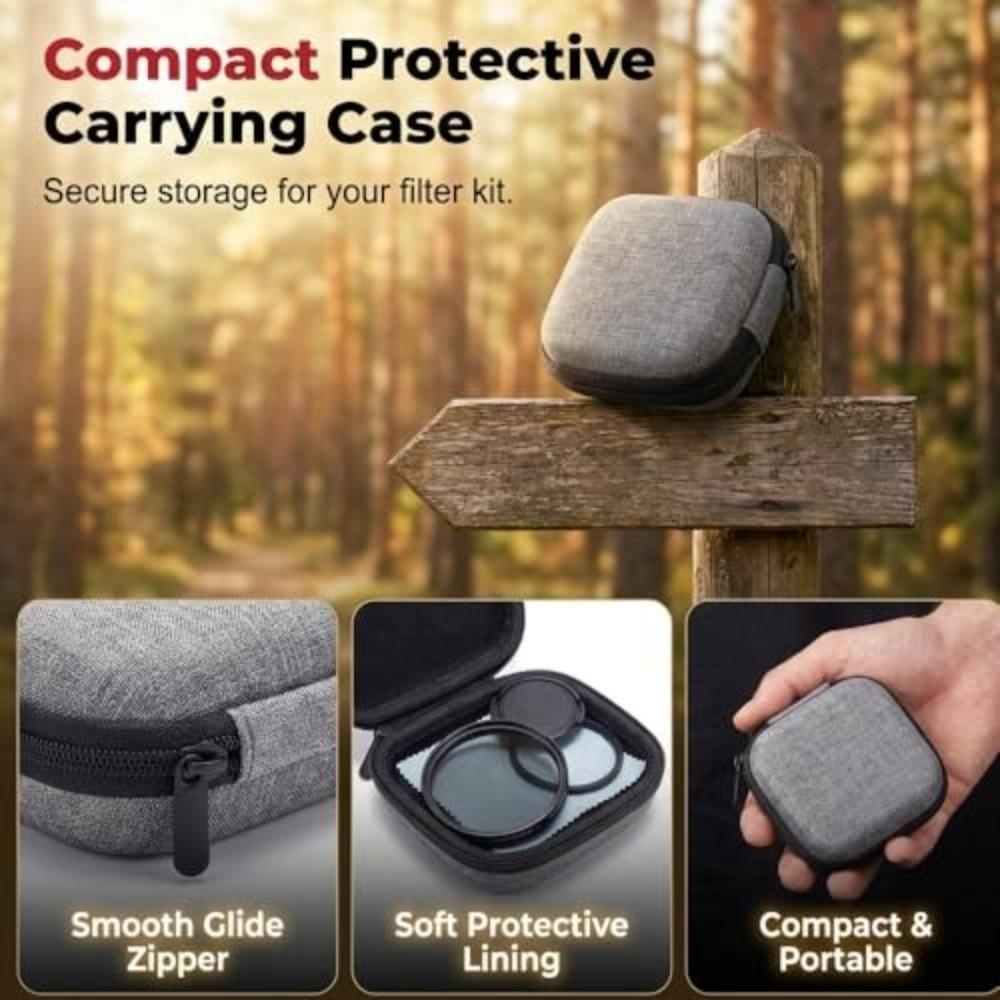52mm 67mm Magnetic ND Filter Adjustable ND2-400 Phone ND Filter Kit Camera Lens Clip  For Vlog