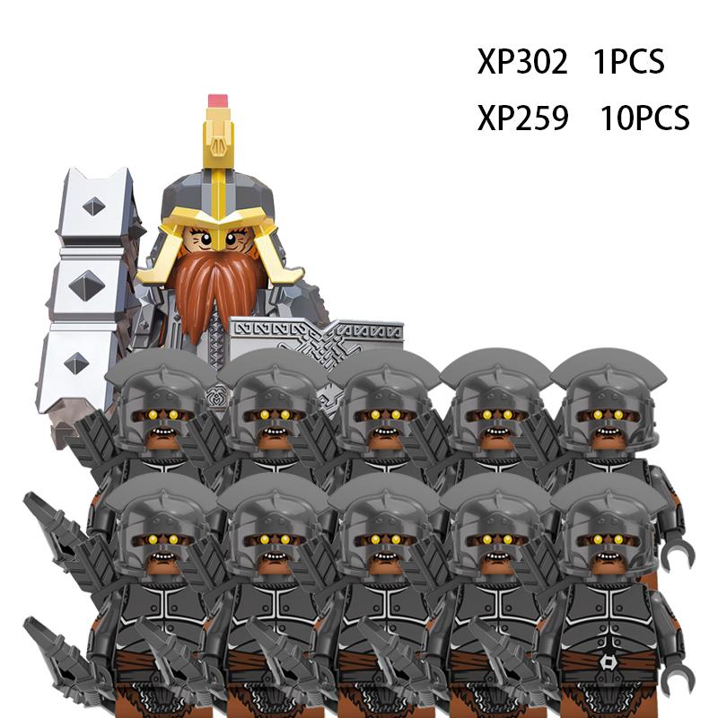 Medieval Elf Rohan Soldiers Guard Army Lotr Action Figures Mini Bricks Doll Assemble Building Blocks DIY Toys for Kid Gifts