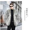 Мужская шуба из искусственного меха, шуба из искусственного меха лисы, мужская шуба из искусственного меха, осенне-зимняя шуба из искусственного меха, мужское пальто