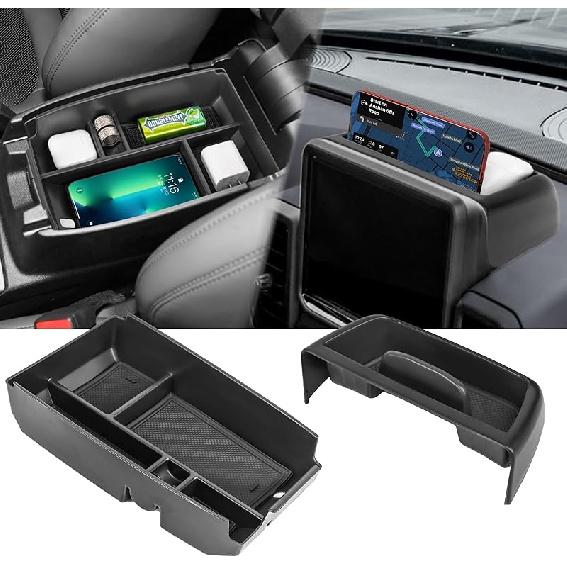 3PCS Center Console Organizers Compatible With -2024 Ford Bronco Sport CX430 Dash Storage Tray And Armrest Storage Box Armrest Hidden Tray Interior