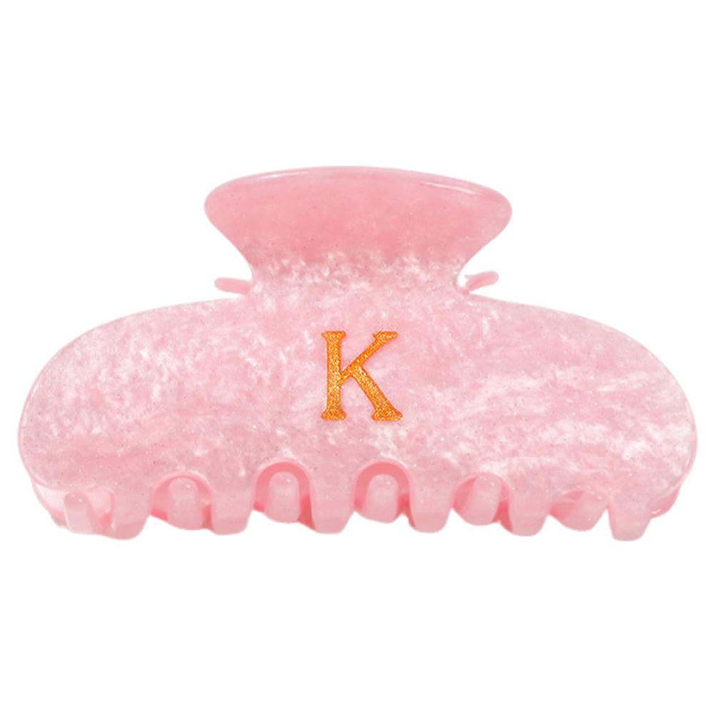 Golden English Letters Initial Cute Hair Clip New Trendy Acrylic Glitter Claw for Women Girls Hair Shark Clips Birthday Gifts