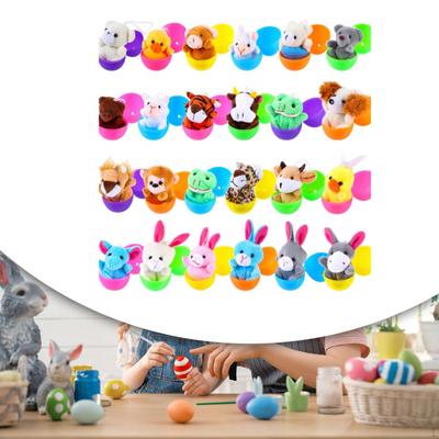 24 шт. Красочные пасхальные яйца, наполнители для корзин с игрушками, призы для класса
