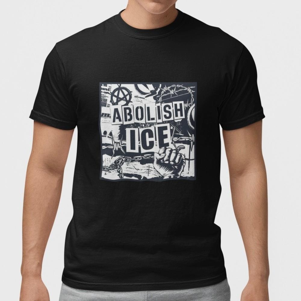 Abolish ICE Fist Chain Barbed Wire T-shirt