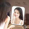 Portable LED Makeup Mirror with Adjustable Fill Light, Foldable Design, and Rechargeable Square Shape