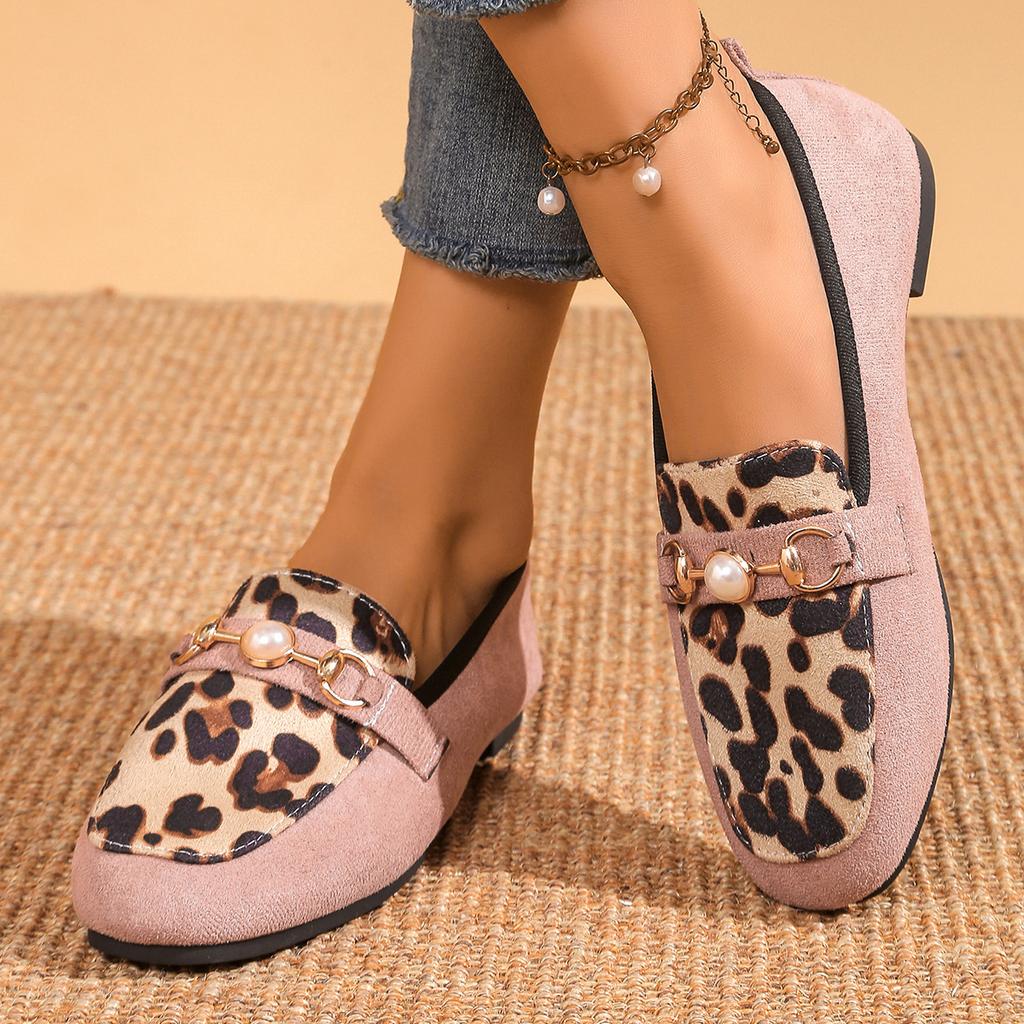 Новые женские балетки лоферы офисная обувь круглый носок жемчужная металлическая отделка обувь для улицы дизайнерская одинарная обувь Zapatos De Mujer