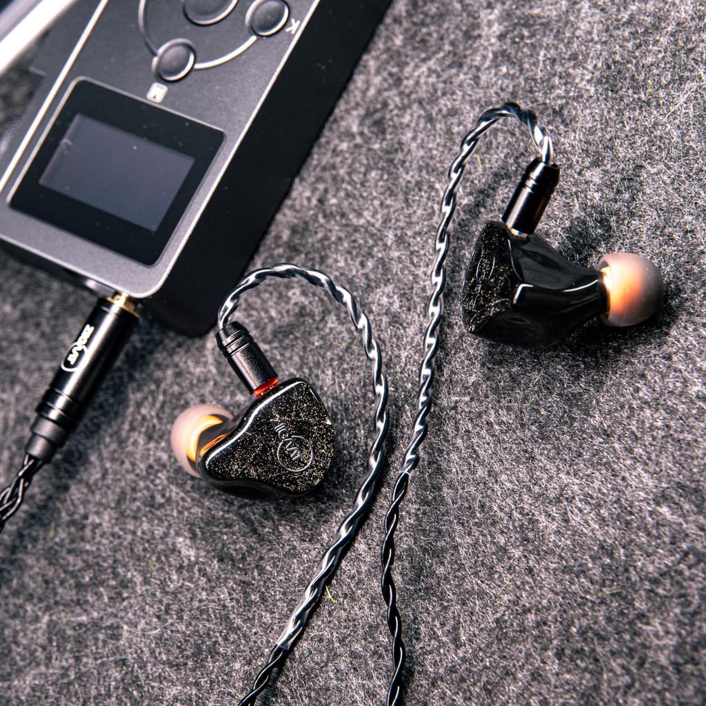 Linsoul ZiiGaat Lush Hybrid (4BA+1DD) Высококлассные внутриканальные наушники, Сделано в Китае, Со сменным кабелем, Гибридная конфигурация с динамическим драйвером и сабвуфером,