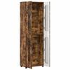 FLORIN Highboard with Shelf Smoked Oak 60 x 35 x 182 cm