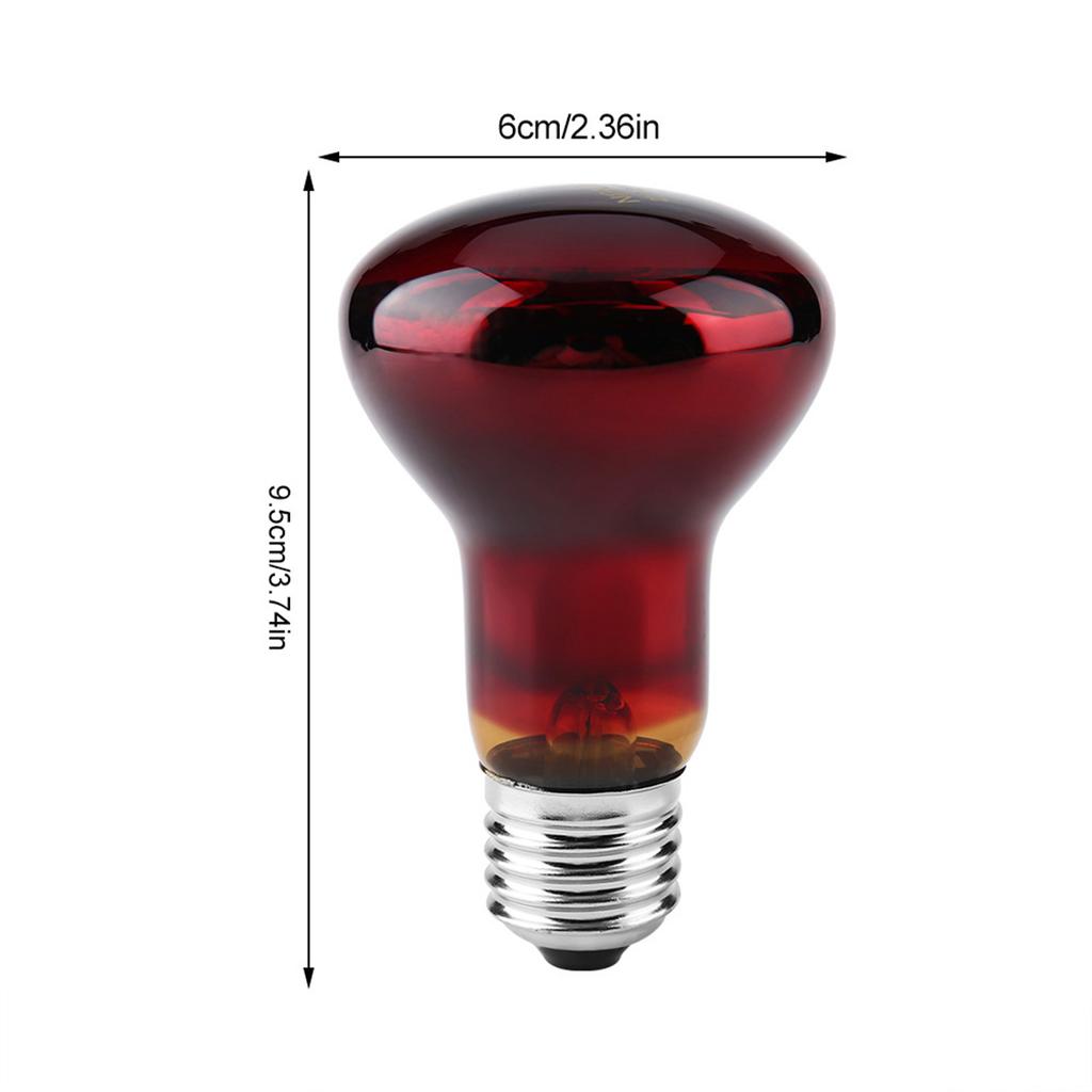 Infrared Heating Warming Lamp Light Bulb for Reptile Pet Supply(25W)