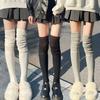 Новые однотонные чулки выше бедра Женские модные повседневные выше колена Женские длинные носки Термальные теплые хлопковые высокие гольфы Леггинсы