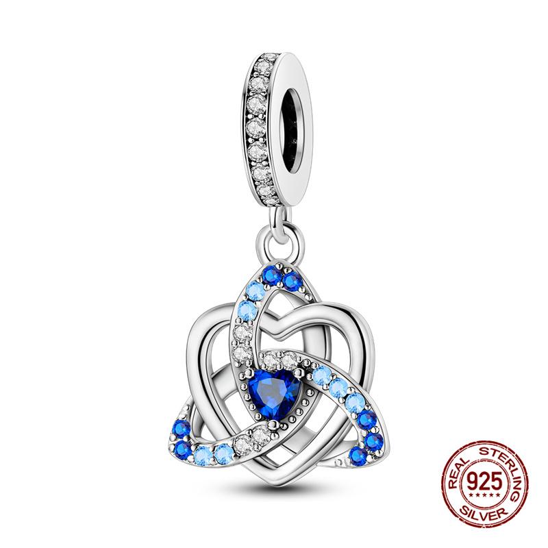 Original Charms Copper Heart-Shaped Infinity Charms Beads Fits 3Mm Original Bracelet Womens Diy Fine Jewelry Gifts