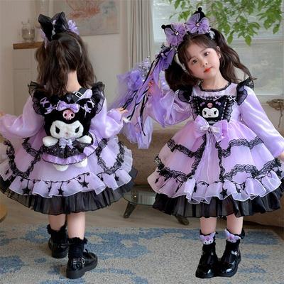 Платье принцессы Лолиты Kuro Girls для весны и осени - Пышная юбка, стиль на подтяжках для дней рождений и вечерних выходов