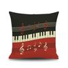 Piano Key Wonderful Notes Decorative Pillowcase Car Sofa Art Piece Office Seat Cushion Cover Home Decoration