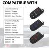 5 Buttons Car Key Fob Cover,Key Fob Case Car Accessories Compatible with Jeep Dodge Chrysler (Blue)
