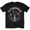 Ramones Винтажная Фото-футболка с крыльями Черная Новая