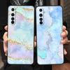 Темно-синий блестящий агатовый мраморный чехол для Realme GT Neo2 3 для Realme 9 8 7 6 GT2 Pro Plus 5G 8i 9i C3 C21 C11 C25 C35 C21Y