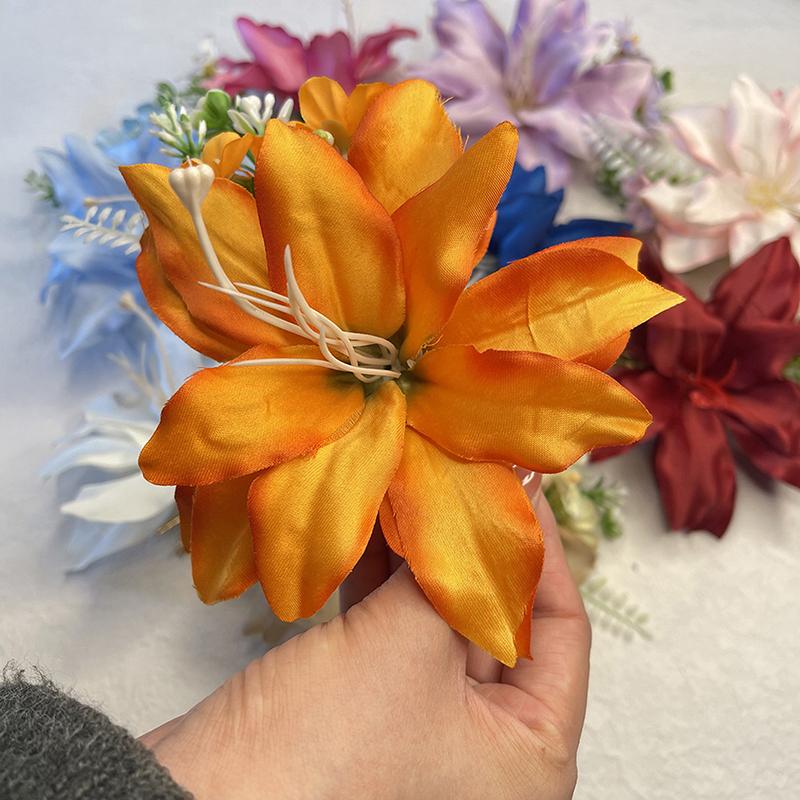 Модные головные уборы Гавайские заколки для волос с цветами Романтичные заколки для волос Милые заколки для волос с челкой Искусственные цветы Аксессуары для волос Подарки